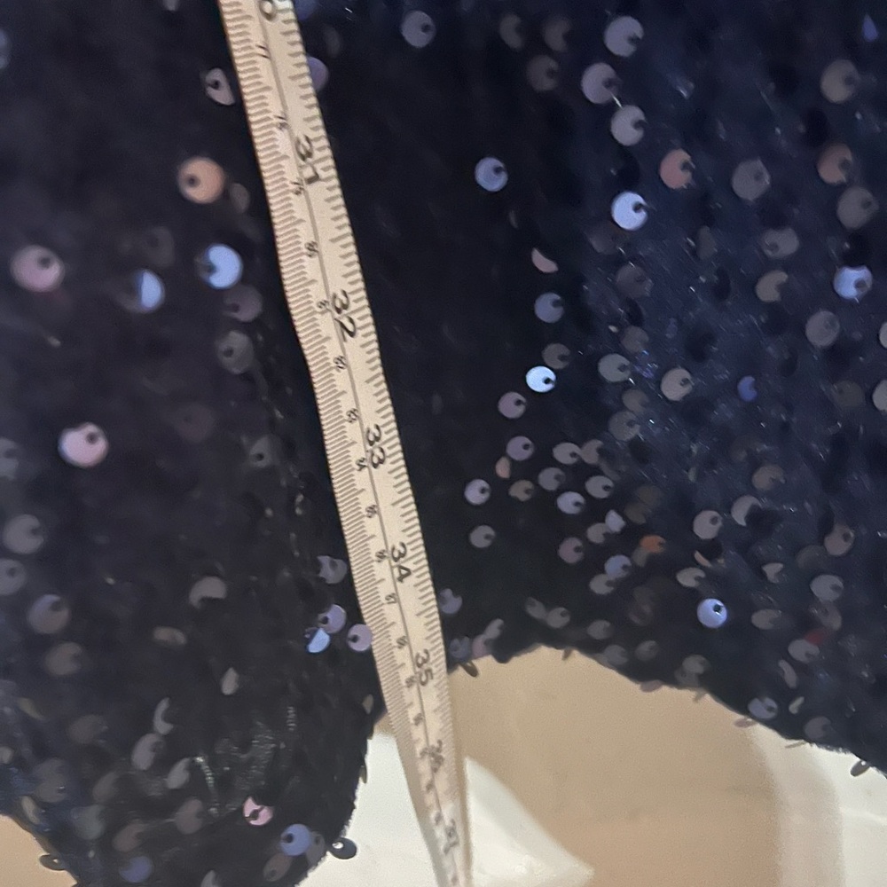 Lulus Sparkling Sophistication Navy Blue Sequin Sleeveless Mini Dress Medium M - Picture 7 of 12